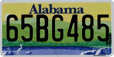 AL license plate 65BG485