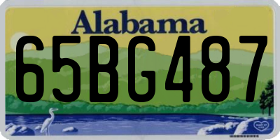 AL license plate 65BG487