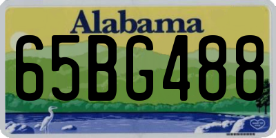 AL license plate 65BG488