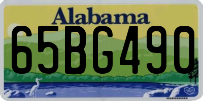 AL license plate 65BG490