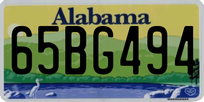 AL license plate 65BG494