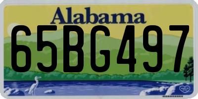 AL license plate 65BG497