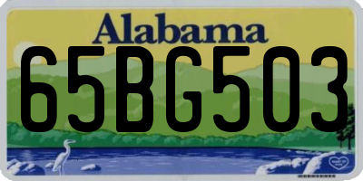 AL license plate 65BG503