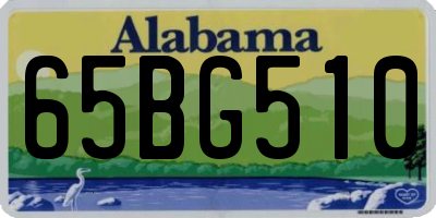 AL license plate 65BG510