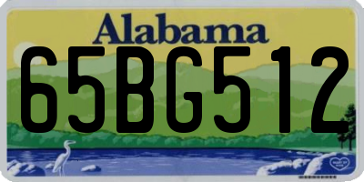 AL license plate 65BG512
