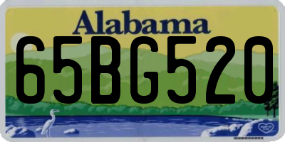 AL license plate 65BG520