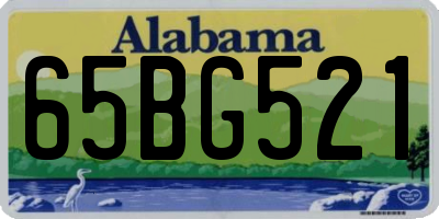 AL license plate 65BG521