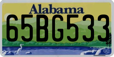 AL license plate 65BG533