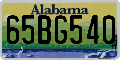 AL license plate 65BG540
