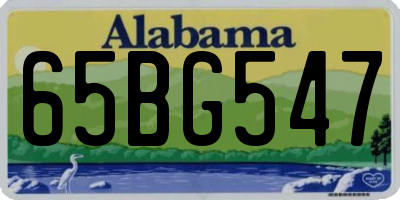 AL license plate 65BG547