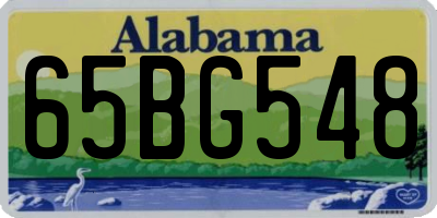 AL license plate 65BG548