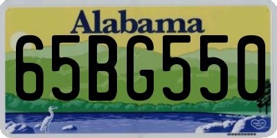 AL license plate 65BG550