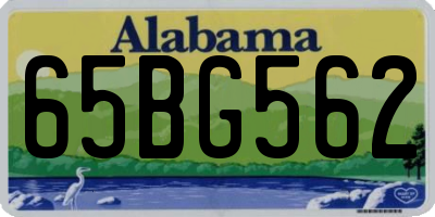 AL license plate 65BG562