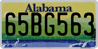AL license plate 65BG563