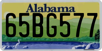 AL license plate 65BG577