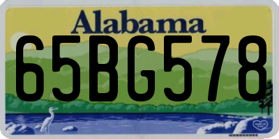 AL license plate 65BG578