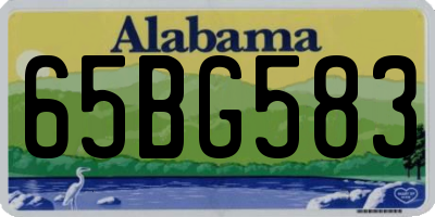 AL license plate 65BG583