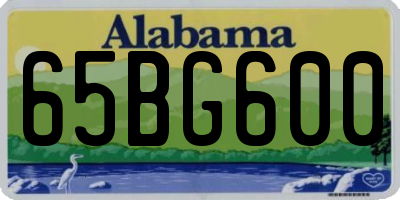 AL license plate 65BG600