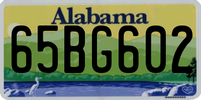 AL license plate 65BG602