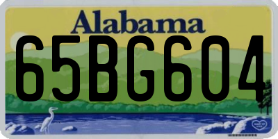 AL license plate 65BG604