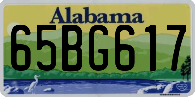 AL license plate 65BG617