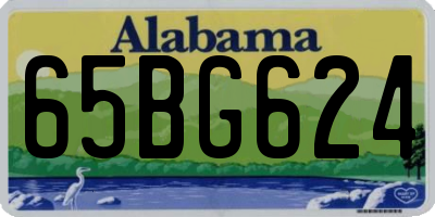 AL license plate 65BG624