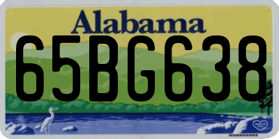AL license plate 65BG638