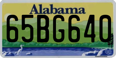 AL license plate 65BG640