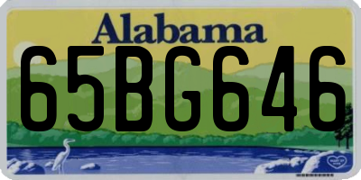 AL license plate 65BG646