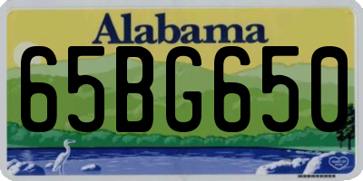 AL license plate 65BG650