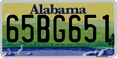 AL license plate 65BG651