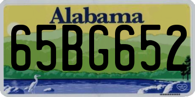 AL license plate 65BG652