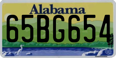 AL license plate 65BG654