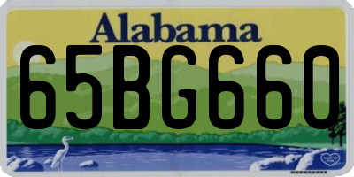 AL license plate 65BG660
