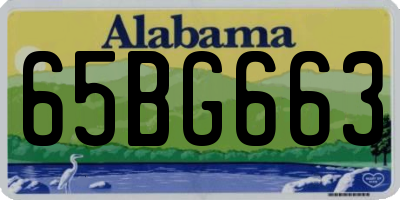AL license plate 65BG663