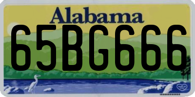 AL license plate 65BG666