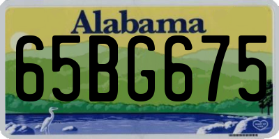 AL license plate 65BG675