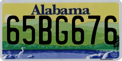 AL license plate 65BG676