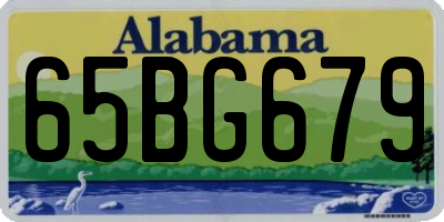 AL license plate 65BG679