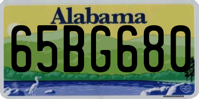 AL license plate 65BG680