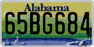 AL license plate 65BG684