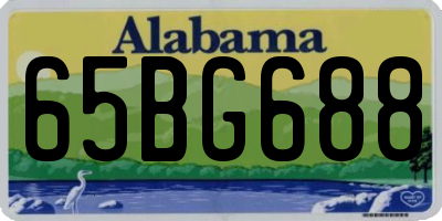 AL license plate 65BG688