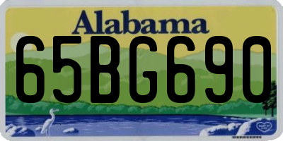 AL license plate 65BG690