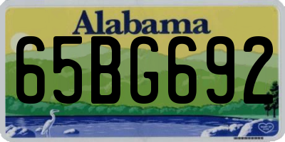 AL license plate 65BG692