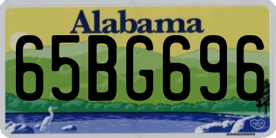 AL license plate 65BG696