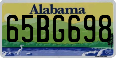 AL license plate 65BG698
