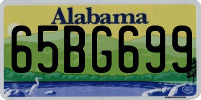 AL license plate 65BG699