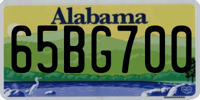 AL license plate 65BG700