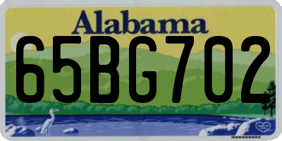 AL license plate 65BG702