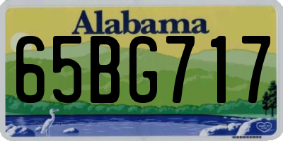 AL license plate 65BG717